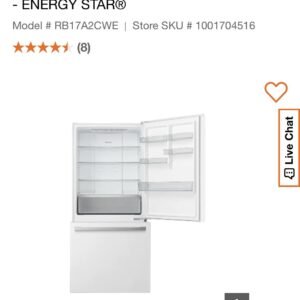 New Scratch And Dent Hisense 17 Cu Ft Refrigerator White